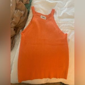 Orange high neck sweater